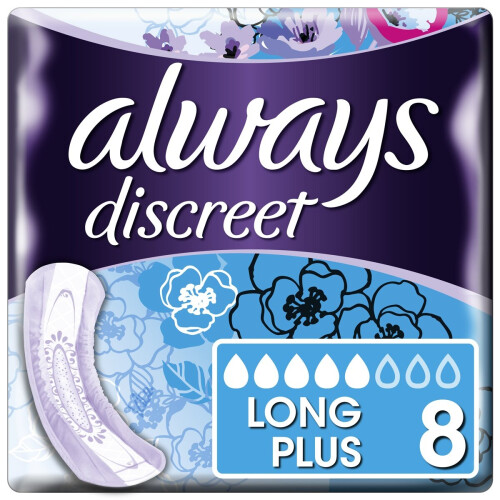 Always Multipack 4x Always Discreet Pads Long Plus (903ml) 8 Pack Incontinence Protection 2