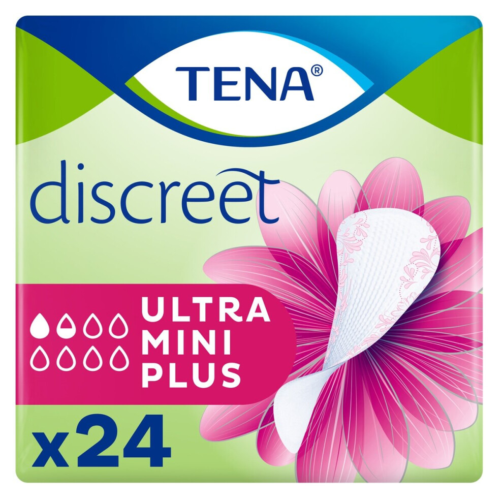 TENA Discreet Ultra Mini Plus (140ml) 24 Pack Incontinence Protection