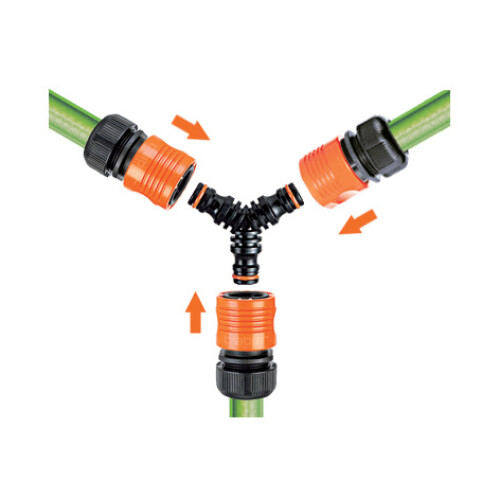 Claber Claber Triple Male Quick-Click Three-Way Connector 1