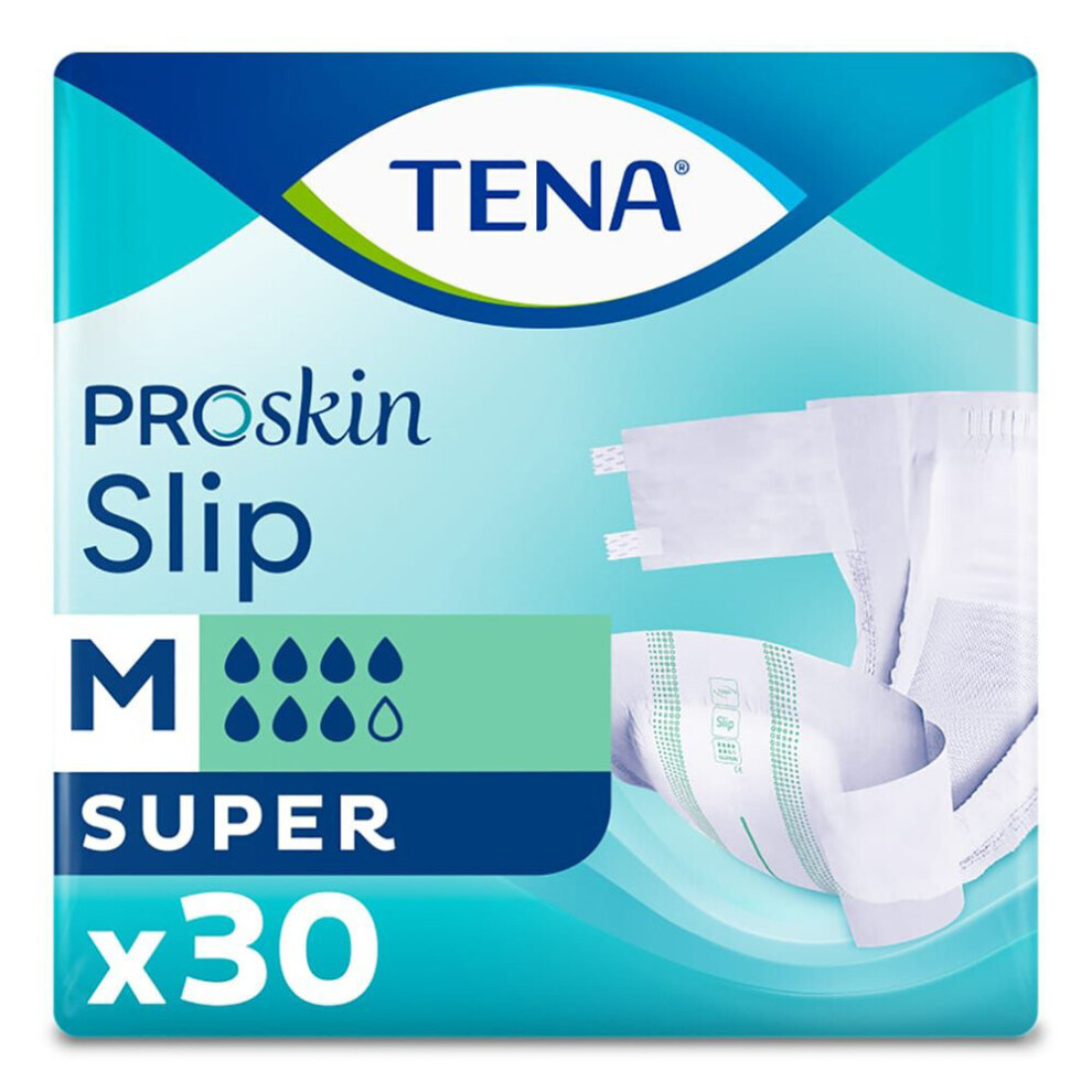 Tena Slip Super Medium (2570Ml) 30 Pack Incontinence Protection