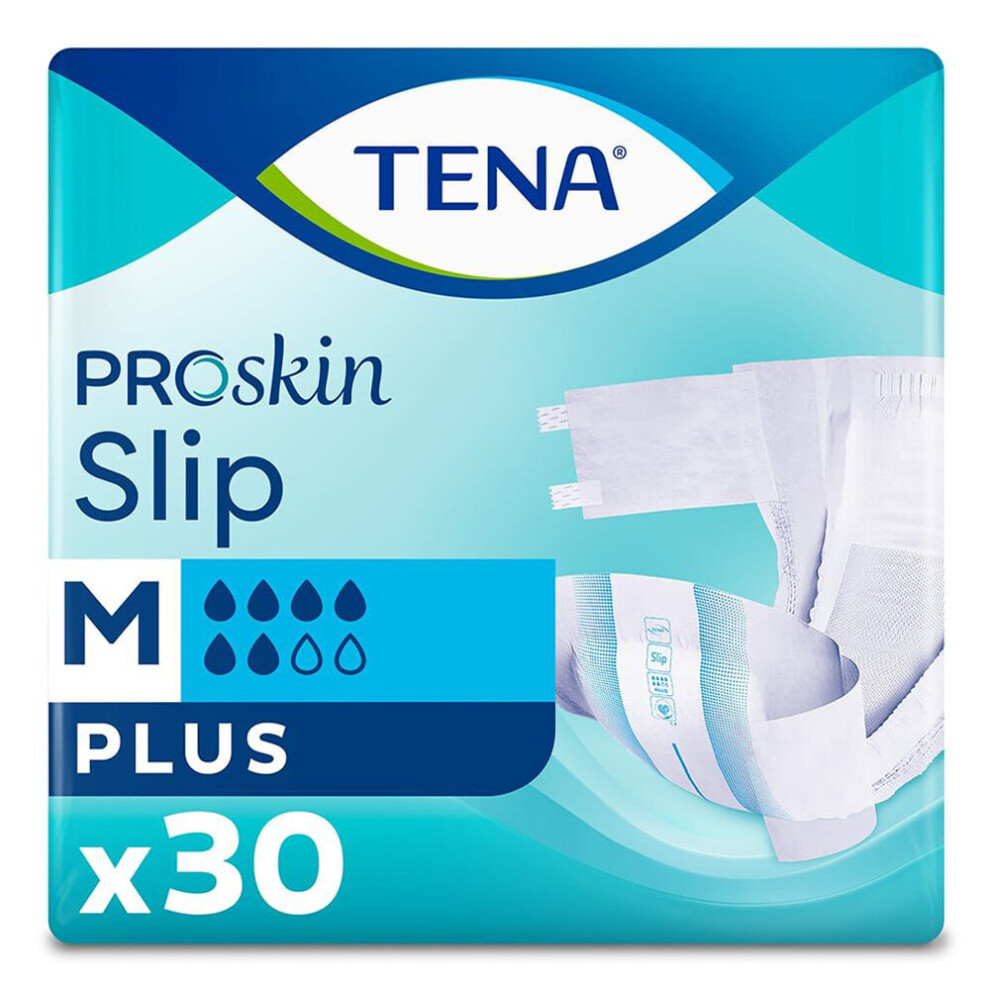 TENA Slip Plus Medium (2165ml) 30 Pack Incontinence Protection