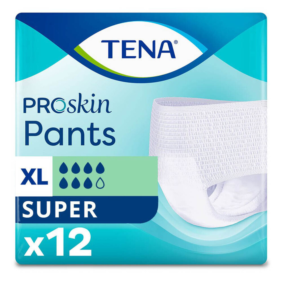 TENA Pants Super X Large (1700ml) 12 Pack Incontinence Protection