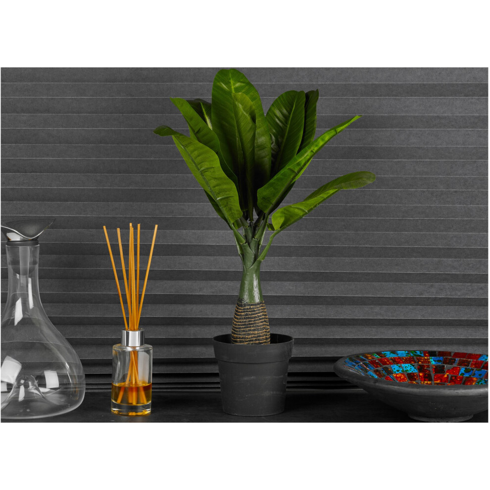 (Oval Leaf, 1) Artificial Palm Tree Plant Home Office Decoration