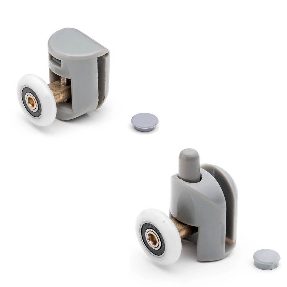 Set Of 4 Single Shower Door Rollers/Runners/ Wheels/Pulleys 23Mm Wheel Diameter L001 5060363610150