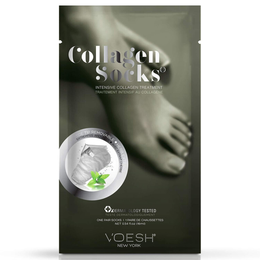 Voesh New York (Collagen Socks Peppermint(Pair)) Voesh Intensive Collagen Treatment Socks