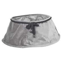 (Silver) Christmas Tree Velvet Skirt Base Floor Ornament