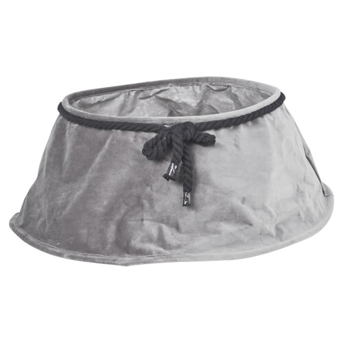 URBN Living (Silver) Christmas Tree Velvet Skirt Base Floor Ornament