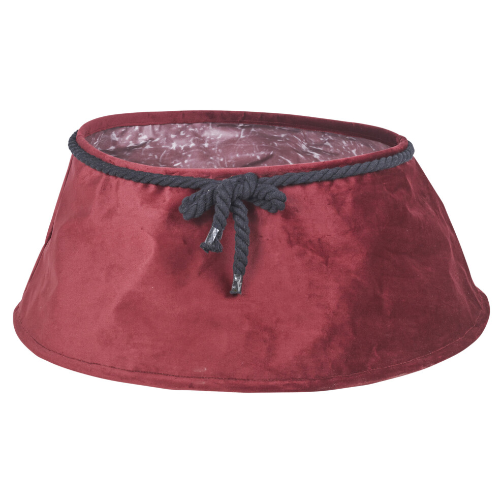(Red) Christmas Tree Velvet Skirt Base Floor Ornament-image-OPC-P6ZSBKG-NEW