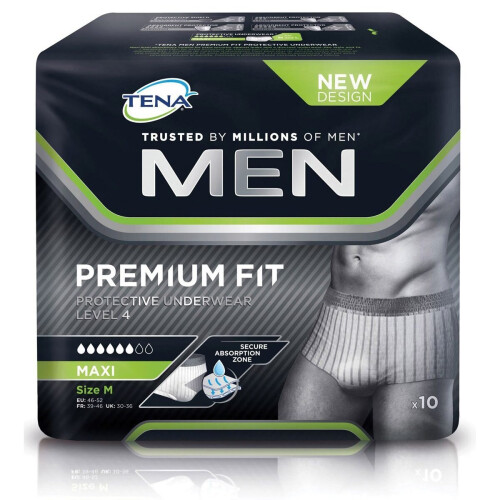 Tena Μεσαίο σλιπ TENA Men Premium Fit Level 4 (1430 ml), συσκευασία 10, προστασία κατά της ακράτειας 2