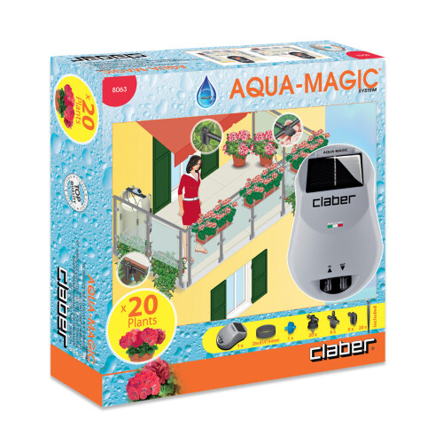 Claber Drip Irrigation Kit Solar Powered Claber Aqua-Magic 8063 1