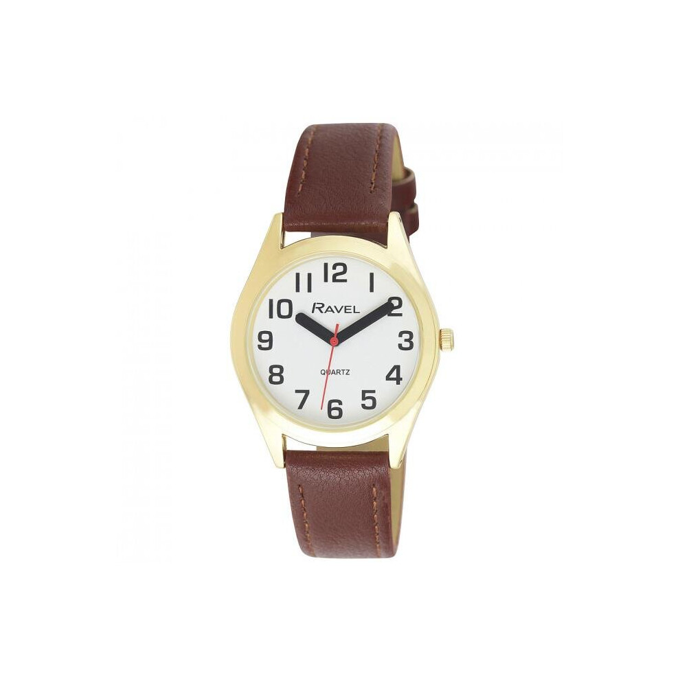 Ravel Gents Classic Strap Watch Brown / Gold R0125.45.1