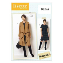 Butterick Sewing Pattern 6244 Misses Ladies Draped Coat Dress 18W-24W Uncut
