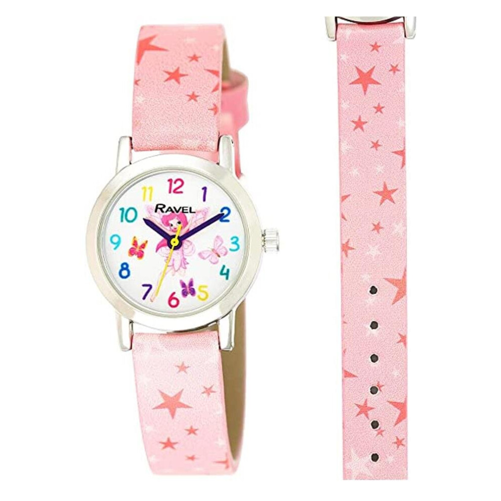 Ravel Children's Pink Stars Watch Gift For Kids Multicoloured