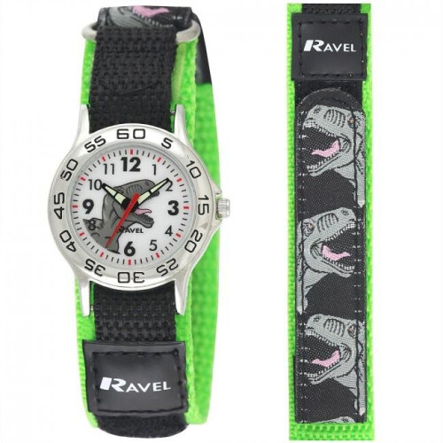 Ravel Ravel Boys hook and loop Dinosaur Watch R1507.59