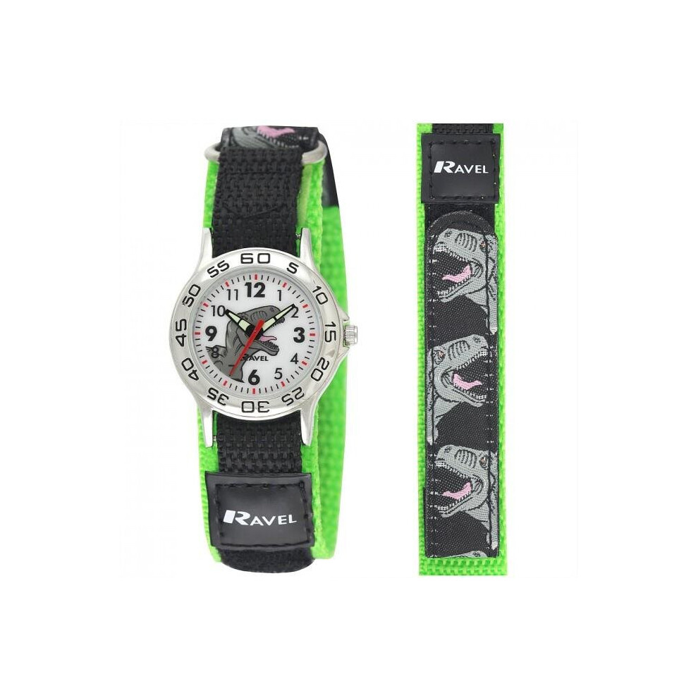 Ravel Boys Hook And Loop Dinosaur Watch R1507.59 Multicoloured