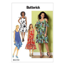 Butterick Sewing Pattern 6350 Misses Ladies Cold-Shoulder Dress 4-14 Uncut