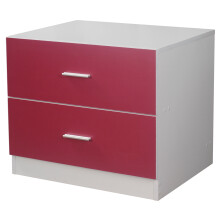 (Pink) 2 Drawer Wooden Kids Bedroom Chest