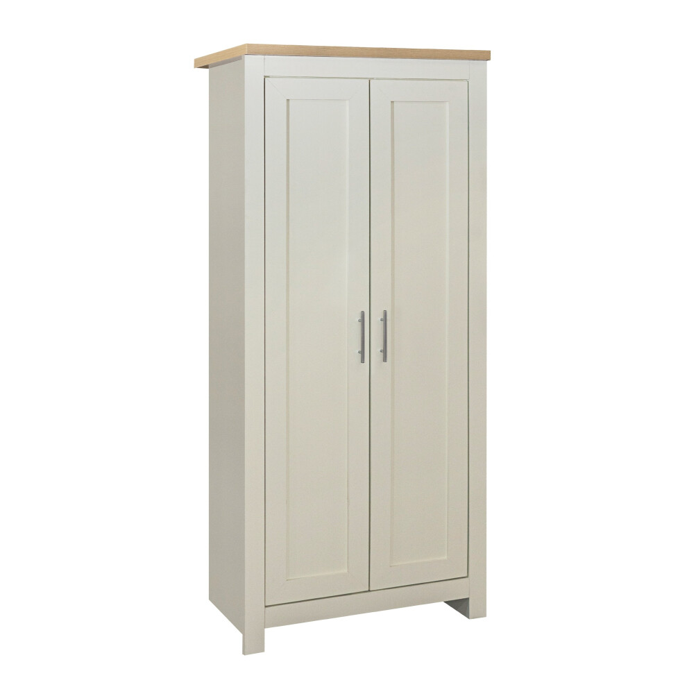 Birlea Highgate 2 Door Wardrobe - Cream & Oak - Farmhouse Style