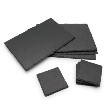 30x20cm Slate Place mat x4 & 10cm Coaster x4 Set Laser Engrving Craft
