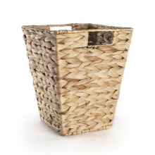 Natural Banana Leaf Waste Paper Basket Woven Waste Bin With Handles M&W