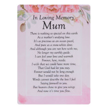 Memorial Grave Card In Loving Memory Mum 16.5cm x 12cm