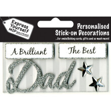 Silver Dad DIY Greeting Card Toppers Personalise Handmade Cards Yourself