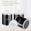 3pc Black Crystal Filled Tea Coffee Sugar Canisters Jars Storage 12