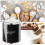 3pc Black Crystal Filled Tea Coffee Sugar Canisters Jars Storage 10