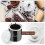 3pc Black Crystal Filled Tea Coffee Sugar Canisters Jars Storage 5