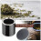 3pc Black Crystal Filled Tea Coffee Sugar Canisters Jars Storage 9