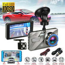 Dash Cam 4 pouces HD 1080p à double objectif pour voiture – Caméra avant et arrière, enregistreur vidéo 170
