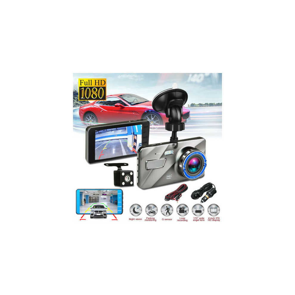 4'' HD 1080P Dual Lens Car DVR Front and Rear Camera Video Dash Cam Recorder 170-image-OPC-P6ZWR5K-NEW