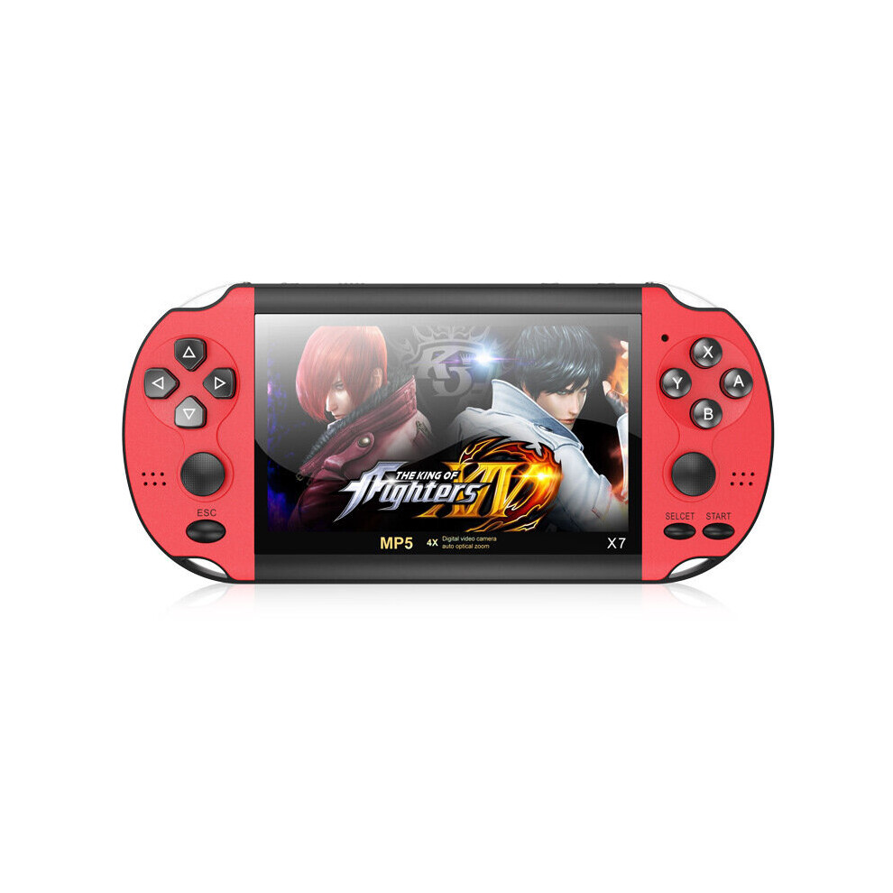 Handheld PSP  X7 Game Console Player Portable 4.3 inch Red