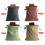 (Black) Canvas Foraging Pouch Foldable for Hiking Camping 2