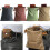 (Brown) Canvas Foraging Pouch Foldable for Hiking Camping 1