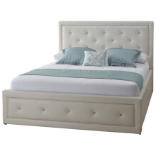 Hollywood Gas Lift Storage Bed in White - 5FT Kingsize 150cm