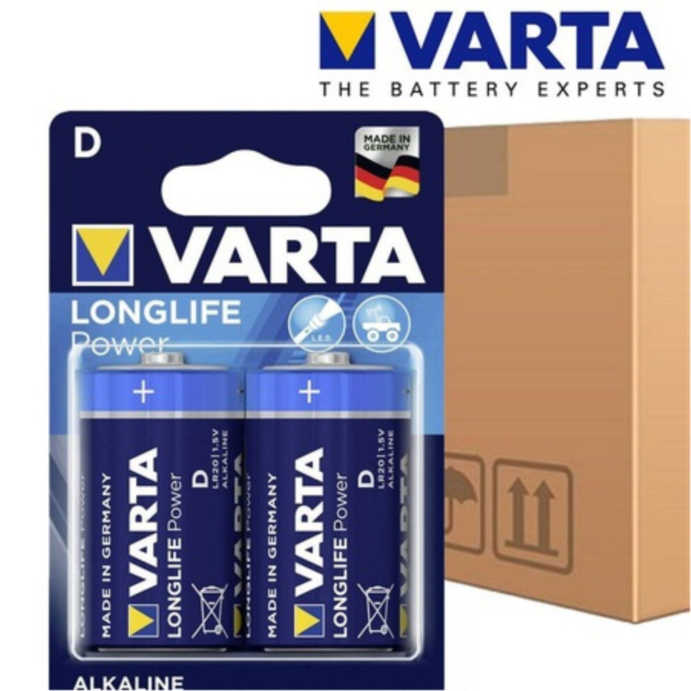 2 x D VARTA HIGH ENERGY BATTERIES Alkaline 1.5v Batteries LR20 MN1300 MONO 4920