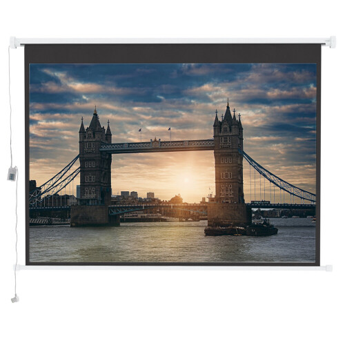 Living And Home (120 in) Motorized Electric Projector Screen 4:3 16:9 Home Cinema Office Remote HD Remote 1