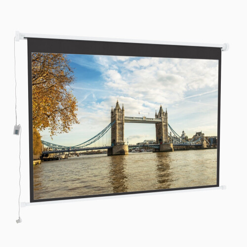 Living And Home (120 in) Motorized Electric Projector Screen 4:3 16:9 Home Cinema Office Remote HD Remote 2