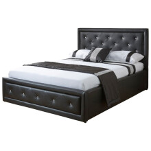 Hollywood Gas Lift Storage Bed in Black - 5FT  Kingsize 150cm