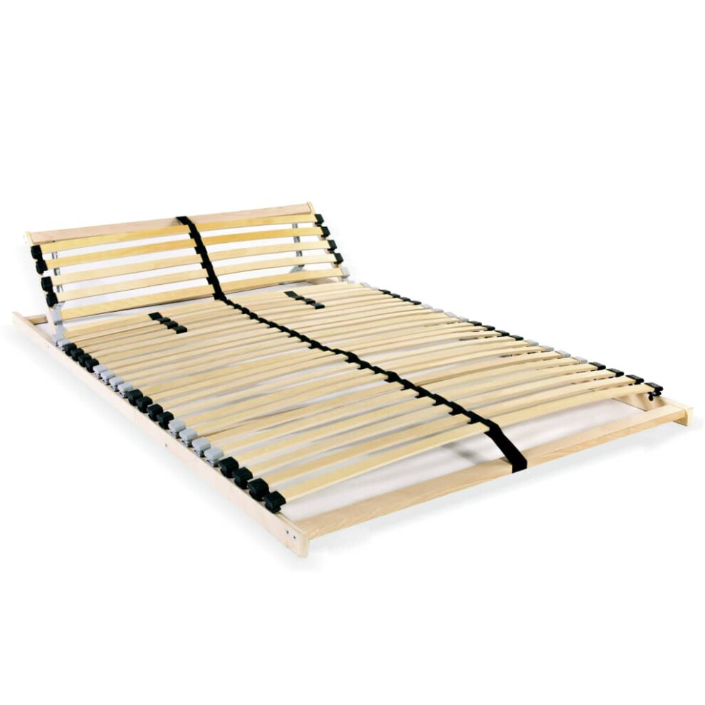 vidaXL Slatted Bed Base with 28 Slats 7 Zones 140x200cm Frame Home Bedroom