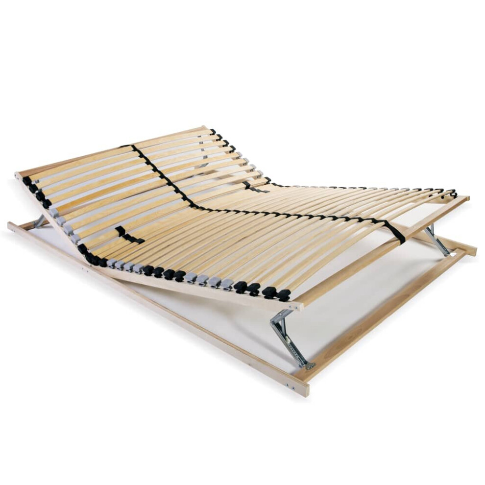 Vidaxl Slatted Bed Base With 28 Slats 7 Zones 100X200cm Frame Home Bedroom