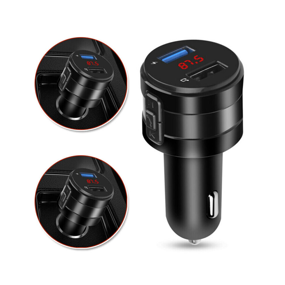 Wireless Bluetooth 5.0 Car Fm Transmitter Music Mp3 Aux Radio 2 Usb Charger Led 683546396051
