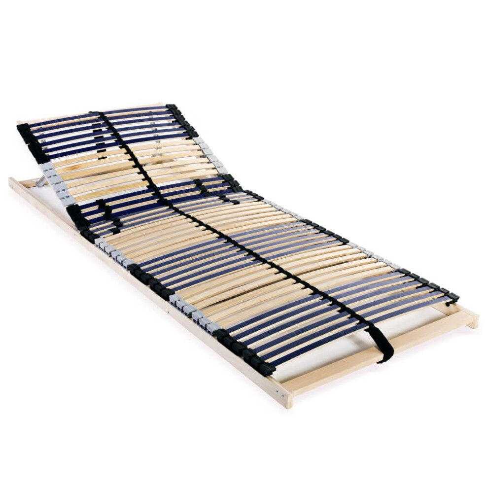 vidaXL Slatted Bed Base with 42 Slats 7 Zones 90x200cm Frame Home Bedroom