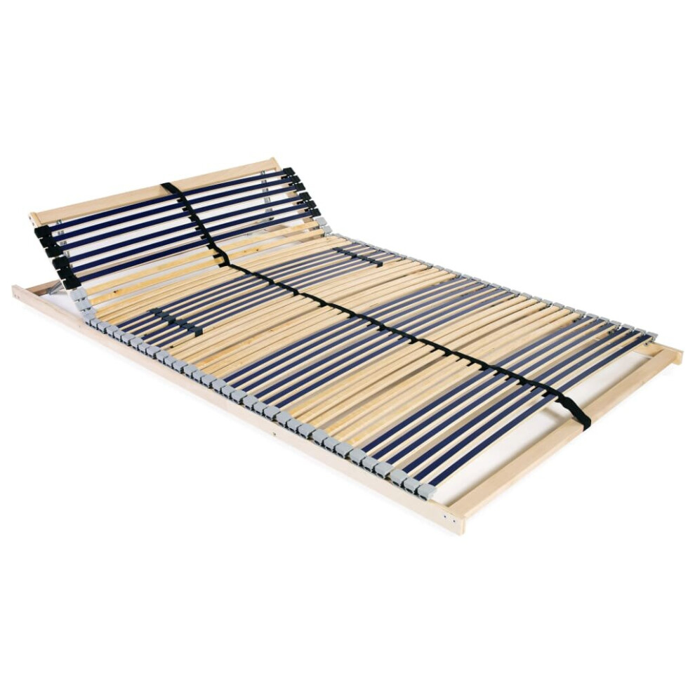 vidaXL Slatted Bed Base with 42 Slats 7 Zones 140x200cm Frame Home Bedroom