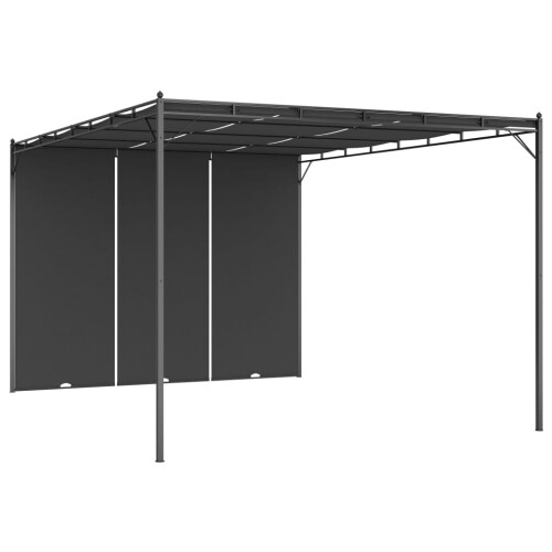 vidaXL Garden Gazebo with Side Curtain 4x3x2.25m Anthracite Patio Pavilion