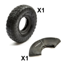 10" Tyre & Inner Tube 4.10/3.50-4 Knobbly Tread 4 Inch Wheel Barrow