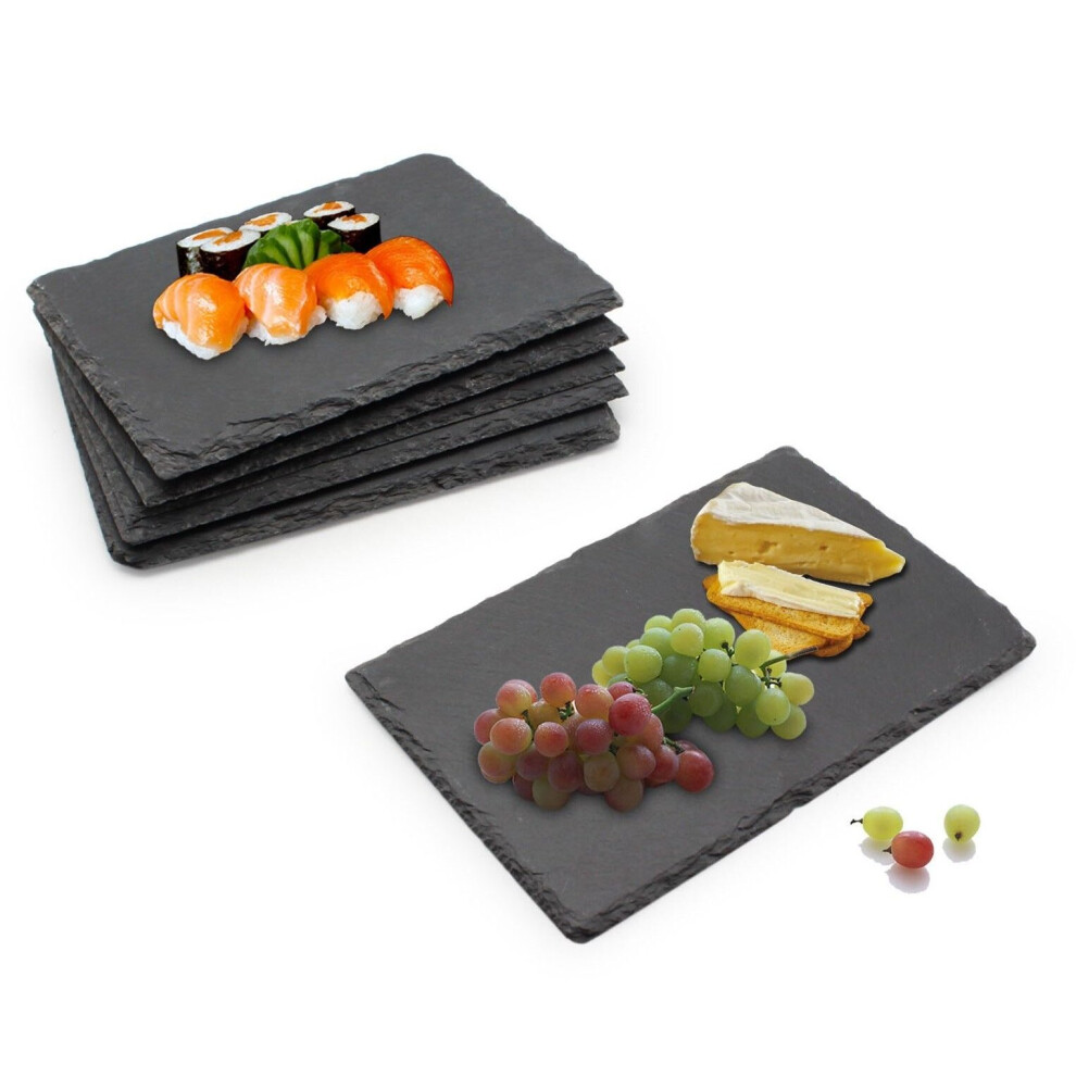 (4 set) 22x16cm Slate Cheese Boards 6pcSet Craft Engraving