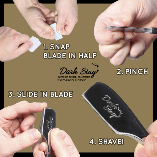 Dark Stag Barber Kamisori Straight Razor Premium ξυρίσματος περιποίησης ξυρίσματος 2