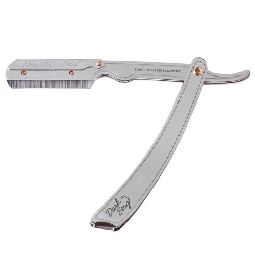 Dark Stag Barber Rak Razor Shavette Premium stålhandtag